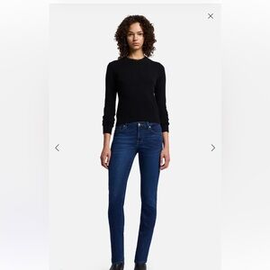 7 For All Mankind Kimmie Straight Leg Medium Whiskered Jean Sz 28 $198